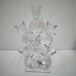 vase en verre 3 éléments superposés